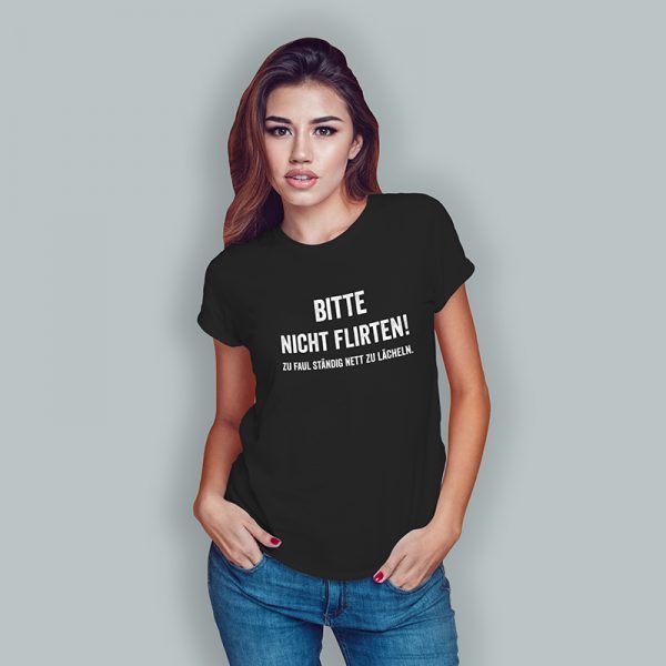bitte nicht flirten schwarz