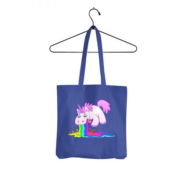 kotzendes einhorn blau