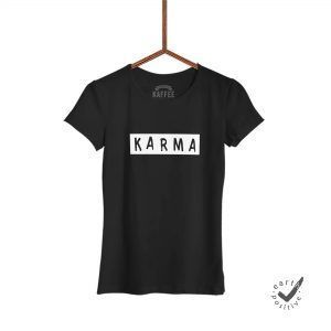 karma damen tshirt schwarz