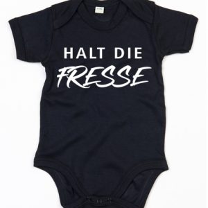 Babybody schwarz Fresse