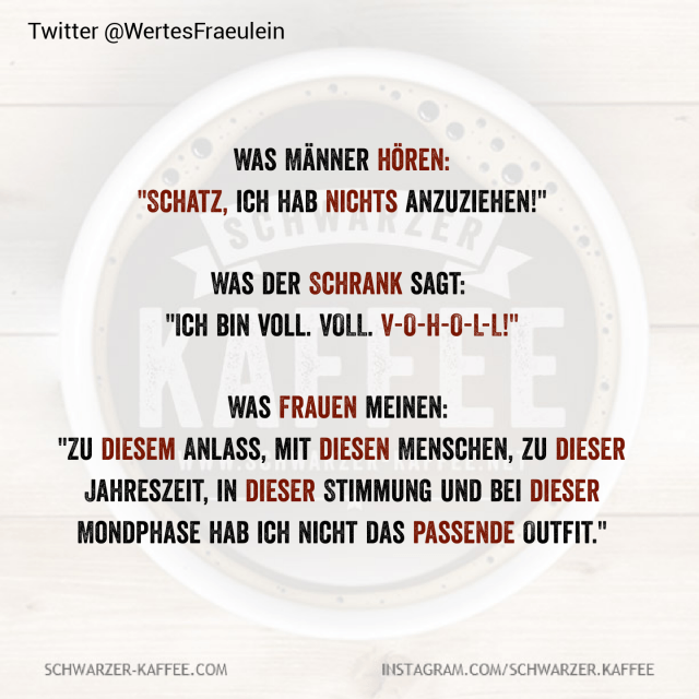 WAS MÄNNER HÖREN — SCHWARZERKAFFEE