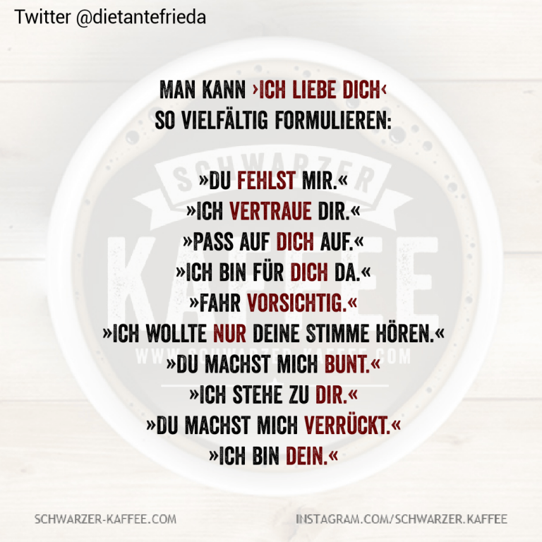 ICH LIEBE DICH SCHWARZERKAFFEE