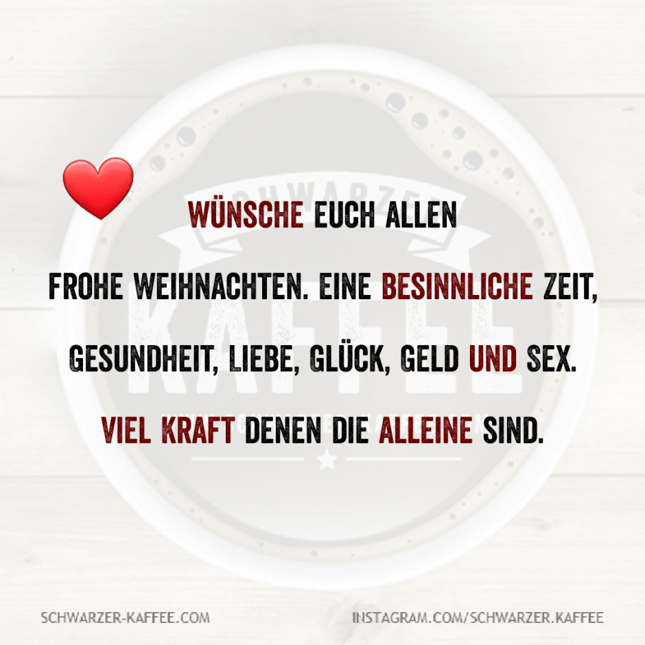 FROHE WEIHNACHTEN Schwarzer Kaffee