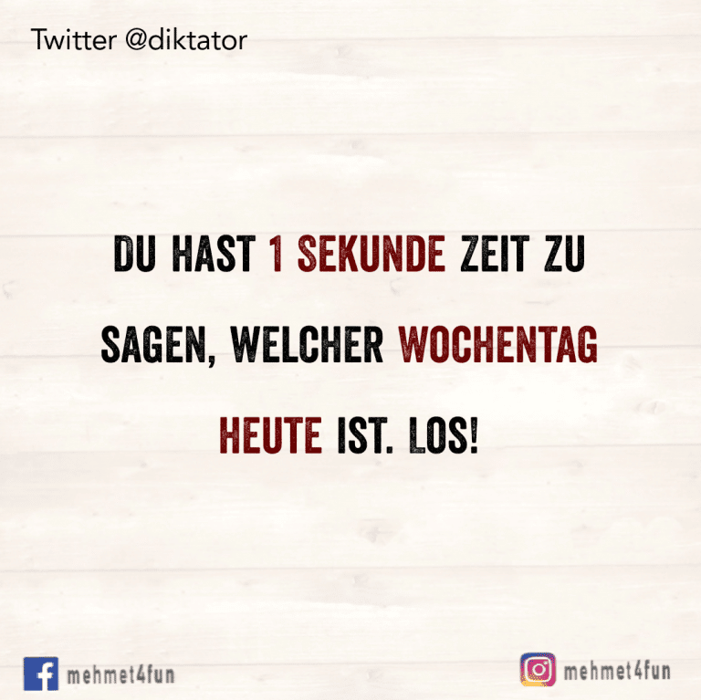 Was Für Ein Wochentag Ist Heute